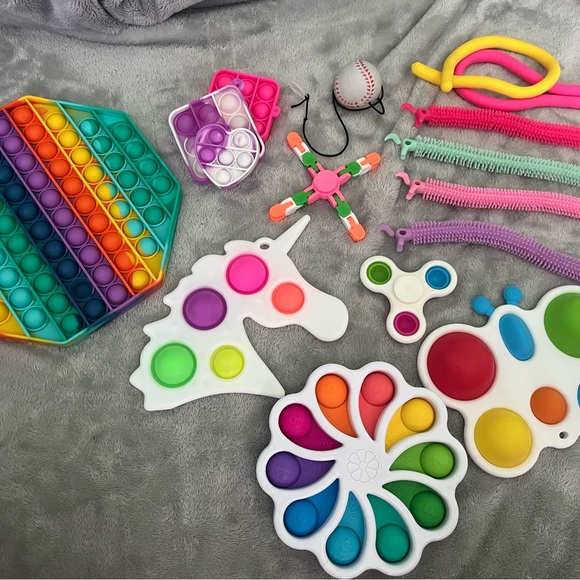 Toys | Red And Pink Learning Fidget Toy Set | Poshmark